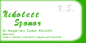 nikolett szomor business card